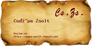 Csépe Zsolt névjegykártya